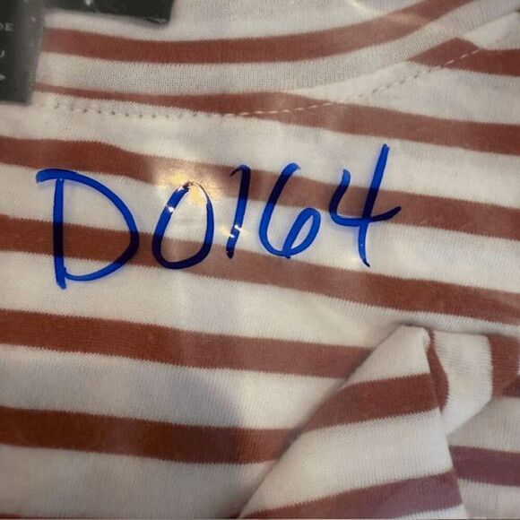 AYR The Supercool Tee Brick Lane Striped Pima Cotton Cap Sleeve Oversized Small - Picture 11 of 11